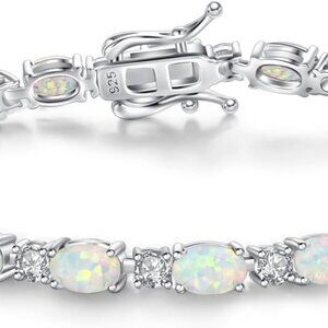 Birthstone Bracelets Sterling Silver Tennis Bracelets Charm Fine Jewelry Birthda